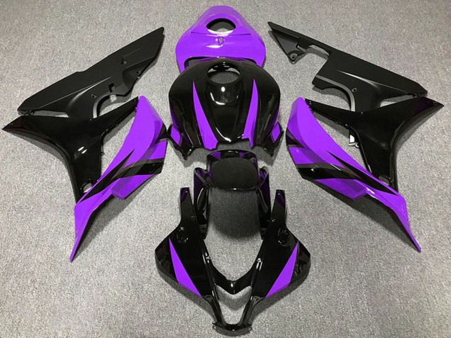Carenados Moto Honda CBR600RR 2007-2008 - Púrpura Negro Brillante Negro Mate