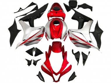 Carenados Moto Honda CBR600RR 2007-2008 - Plata Rojo Negro Brillante OEM Estilo
