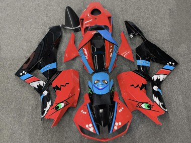 Carenados Moto Honda CBR600RR 2013-2023 - Rojo Azul Negro Brillante Tiburón