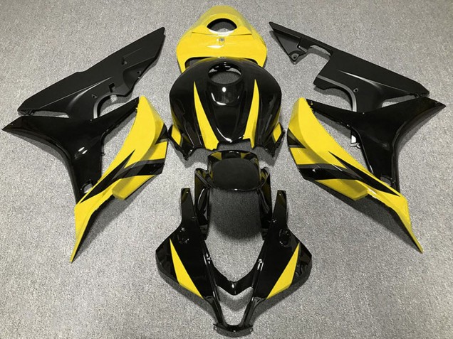 Carenados Moto Honda CBR600RR 2007-2008 - Amarillo Negro Brillante Negro Mate