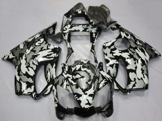 Carenados Moto Honda CBR600 F4i 2001-2003 - Blanco Gris Negro Camouflage