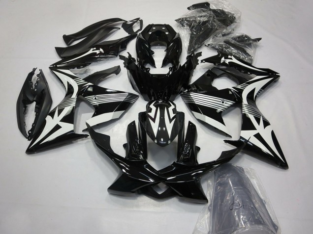 Carenados Moto Suzuki GSXR 1000 2009-2016 - Negro Brillante Blanco