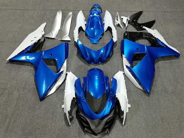 Carenados Moto Suzuki GSXR 1000 2009-2016 - Azul Blanco Plata Negro