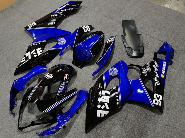 Carenados Moto Suzuki GSXR 1000 2005-2006 - Azul Negro Brillante Blanco