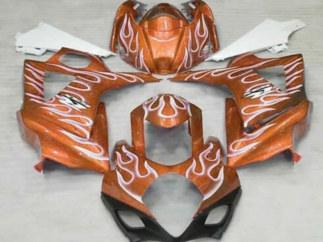 Carenados Moto Suzuki GSXR 1000 2007-2008 - Naranja Blanco Llama