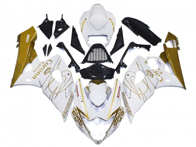 Carenados Moto Suzuki GSXR 1000 2005-2006 - Blanco Oro Corona