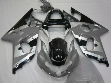 Carenados Moto Suzuki GSXR 1000 2000-2002 - Gris Plata Negro Brillante OEM Estilo