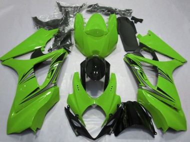 Carenados Moto Suzuki GSXR 1000 2007-2008 - Verde Negro Brillante OEM Estilo