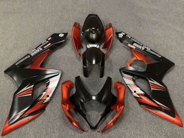 Carenados Moto Suzuki GSXR 1000 2005-2006 - Negro Mate Naranja