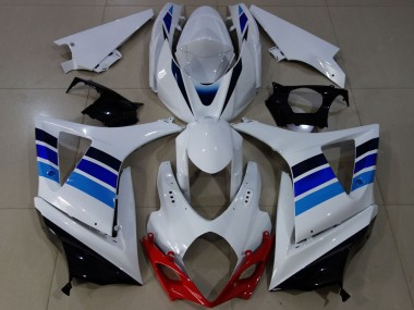 Carenados Moto Suzuki GSXR 1000 2007-2008 - Blanco Azul OEM Estilo