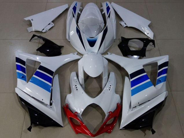 Carenados Moto Suzuki GSXR 1000 2007-2008 - Blanco Azul OEM Estilo