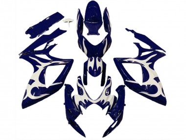 Carenados Moto Suzuki GSXR 600 / GSXR 750 2006-2007 - Azul Oscuro Blanco Diseño