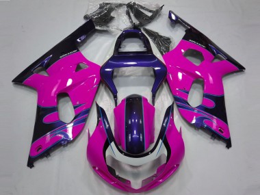 Carenados Moto Suzuki GSXR 600 / GSXR 750 2001-2003 - Rosa Azul Brillante