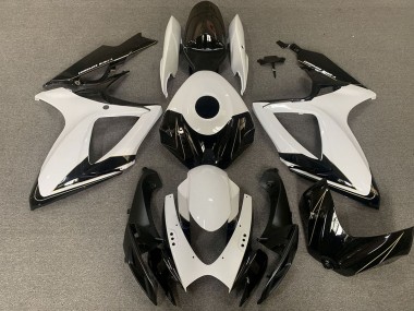 Carenados Moto Suzuki GSXR 600 / GSXR 750 2006-2007 - Blanco Negro Brillante
