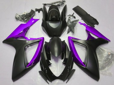 Carenados Moto Suzuki GSXR 600 / GSXR 750 2006-2007 - Negro Mate Púrpura