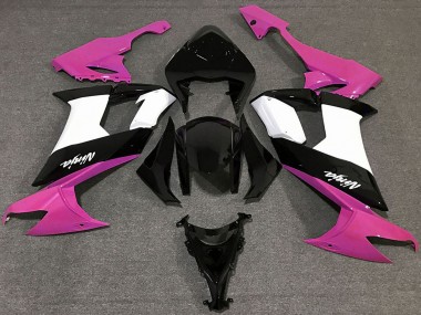 Carenados Moto Kawasaki ZX10R 2008-2010 - Rosa Brillante Negro Blanco