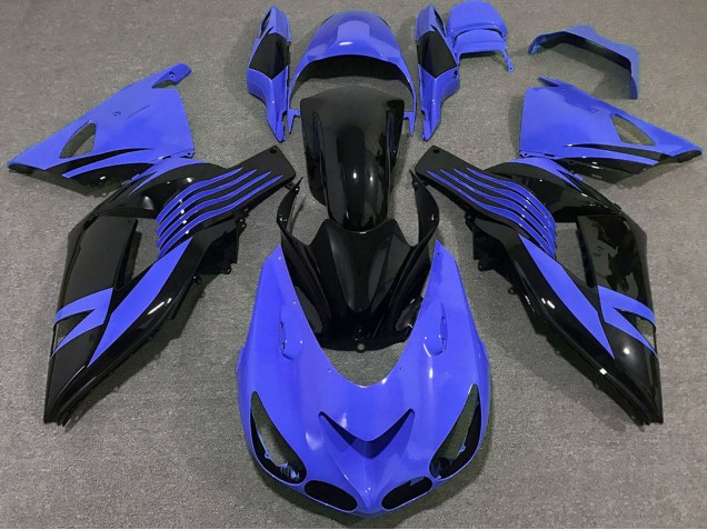 Carenados Moto Kawasaki ZX14R 2006-2011 - Azul Negro Brillante