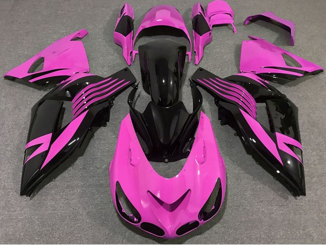 Carenados Moto Kawasaki ZX14R 2006-2011 - Rosa Negro Brillante