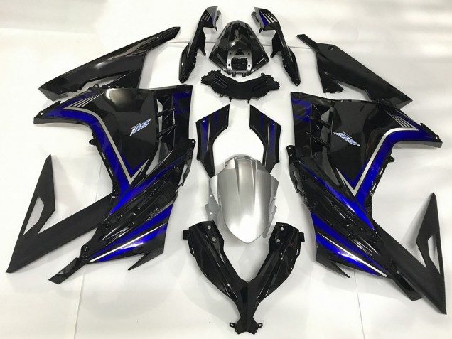 Carenados Moto Kawasaki Ninja 300 2013-2024 - Negro Brillante Azul
