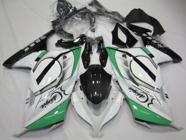 Carenados Moto Kawasaki Ninja 300 2013-2024 - Blanco Brillante Verde Negro