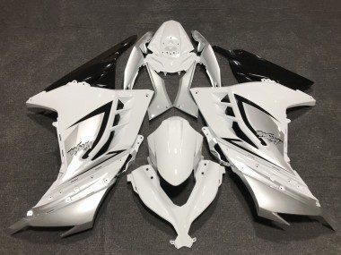 Carenados Moto Kawasaki Ninja 300 2013-2024 - Blanco Brillante Plata Negro