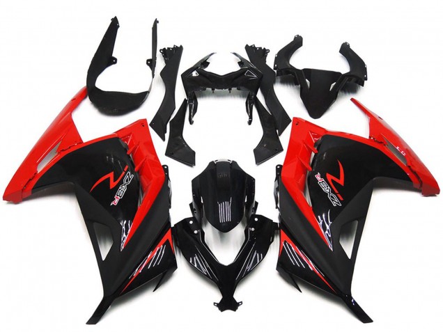 Carenados Moto Kawasaki Ninja 300 2013-2024 - Rojo Negro Brillante