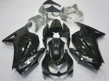 Carenados Moto Kawasaki Ninja 250 2008-2012 - Negro Brillante Blanco Ninja