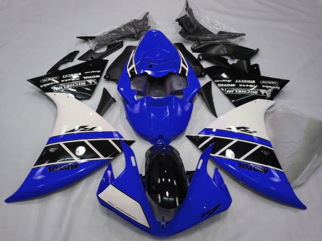Carenados Moto Yamaha R1 2012-2014 - Blanco Azul Negro Brillante