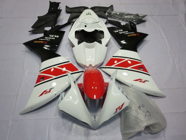 Carenados Moto Yamaha R1 2012-2014 - Blanco Rojo Negro