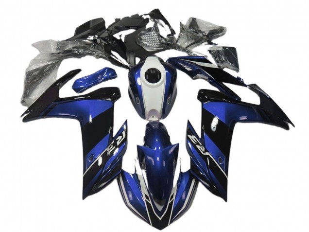 Carenados Moto Yamaha R3 2015-2018 - Azul Blanco Negro Brillante