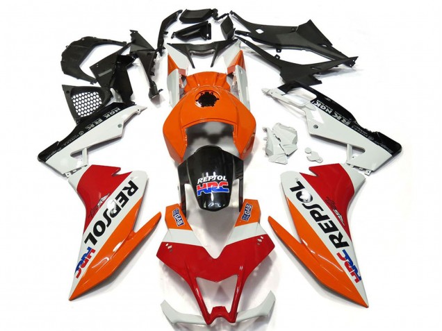 Carenados Moto Aprilia RS4 125 2012-2018 - Naranja Blanco Rojo Negro Brillante Repsol