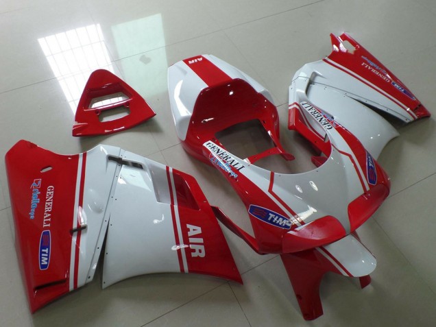 Carenados Moto Ducati 748 916 996 998 1993-2005 - Blanco Rojo Air Generali Tim