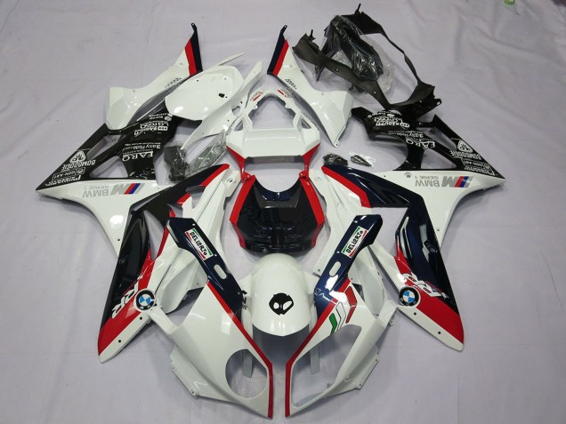 Kits Carenado Moto BMW S1000RR 2009-2014 - Blanco Rojo Negro Brillante