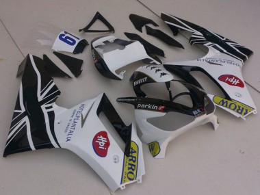Carenados Moto Triumph Daytona 675 2006-2008 - Blanco Negro Brillante Flag