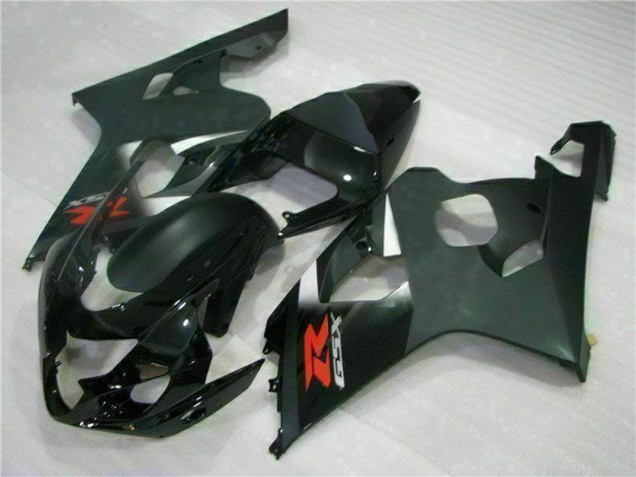 Carenados Moto Suzuki GSXR 600/750 2004-2005 - Negro Brillante Negro Mate Rojo Calcomanía