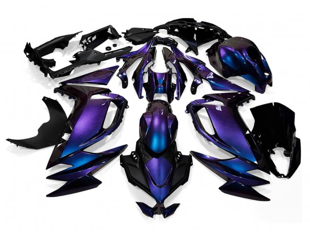 Carenados Moto Kawasaki Ninja 650 EX650 2020-2025 - Camaleón Azul Púrpura