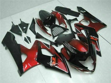 Carenado Moto Suzuki GSXR 1000 2005-2006 - Rojo Negro Brillante