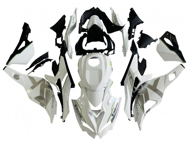 Carenados Moto Kawasaki ZX25R ZX-25R 2019-2025 - Blanco Plata Verde Negro Trick Star