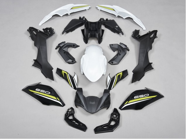 Carenados Moto Kawasaki Ninja Z650 2017-2019 - Negro Blanco Amarillo