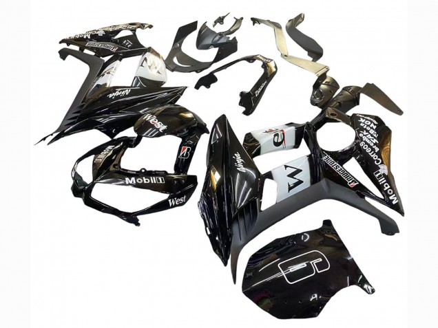 Carenados Moto Kawasaki Z1000SX 2010-2016 - Negro Brillante Oro Blanco Mobil West