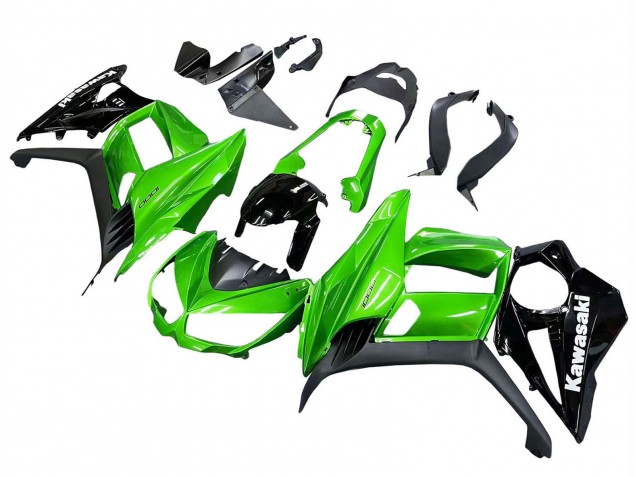 Carenados Moto Kawasaki Z1000SX 2010-2016 - Negro Brillante Negro Mate Verde
