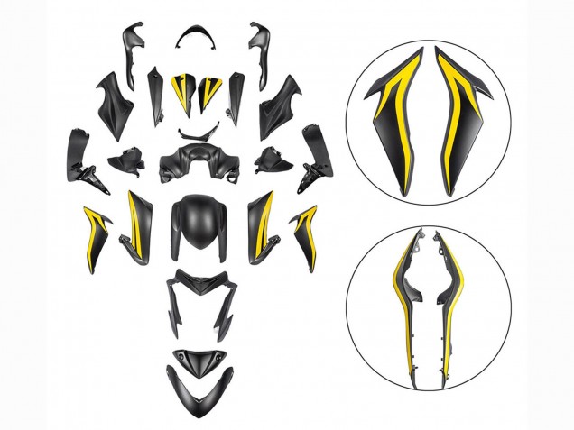 Carenados Moto Suzuki GSX-S 1000 2015-2020 - Negro Amarillo