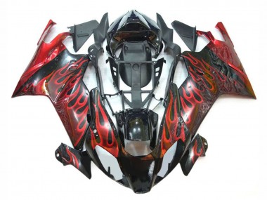 Carenados Moto Aprilia RSV1000 2003-2006 - Negro Brillante Rojo Llama