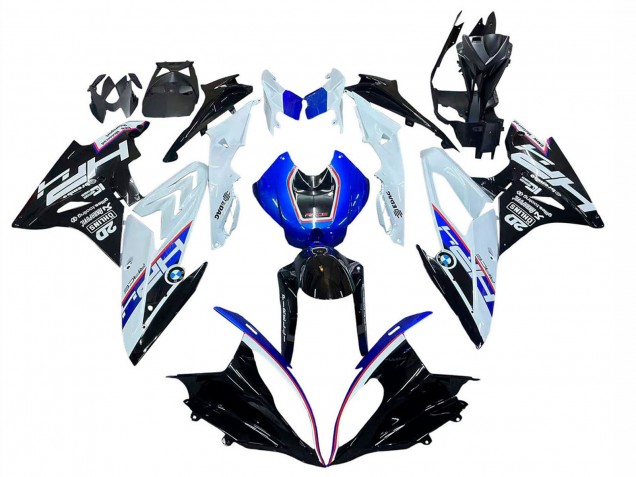 Carenado Moto BMW S1000RR 2017-2018 - Blanco Azul Negro Brillante