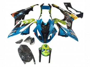 Carenados Moto BMW S1000RR 2017-2018 - Azul Amarillo Tiburón
