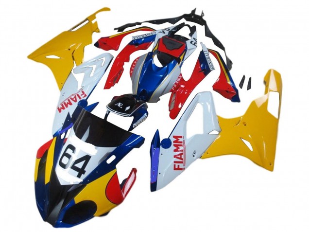Carenados Moto BMW S1000RR 2017-2018 - Amarillo Blanco Rojo Azul Fiamm 64