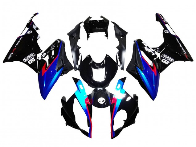 Carenados Moto BMW S1000RR 2015-2016 - Rojo Azul Negro Negro Brillante