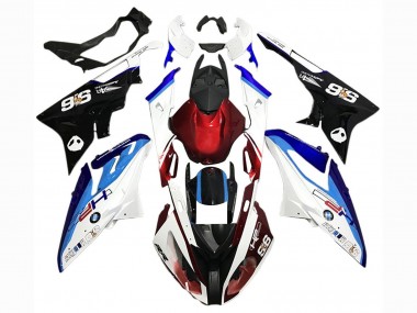 Kits Carenado Moto BMW S1000RR 2015-2016 - Blanco Rojo Azul Negro