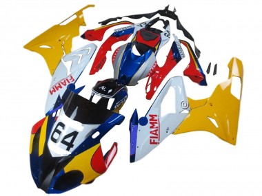 Carenados Moto BMW S1000RR 2015-2016 - Amarillo Blanco Azul Fiamm 64