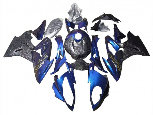 Carenados Moto BMW S1000RR 2015-2016 - Gradiente Púrpura Azul Falsificado FibraCarbono